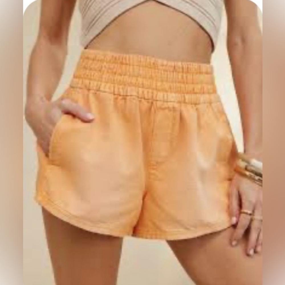 NEW w/bag Aerie Babewatch High Waisted Pull On Short in Orange Creamsicle